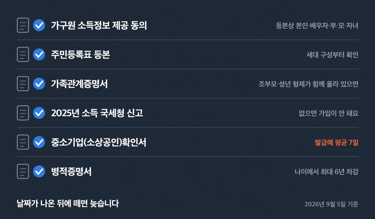 청년미래적금 추가 신청 전 미리 준비할 서류 목록 카드